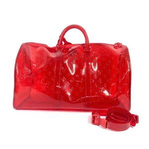 LOUIS VUITTON M53274 Monogram Prism Clear Keepall Bandouliere 50 Duffle Bag